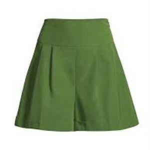 Rebecca Taylor High Waisted Pleated Hollywood Shorts in Cypress